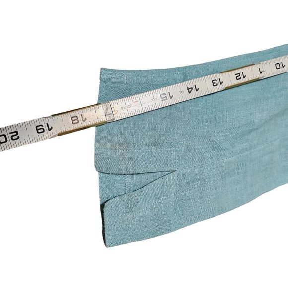 Harve Bernard Linen‎ Button Down blouse size 12 sea foam blue - Picture 7 of 7